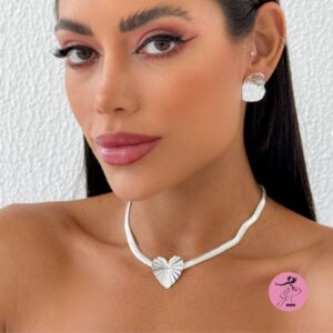 Choker folheado a Prata 925 Coração