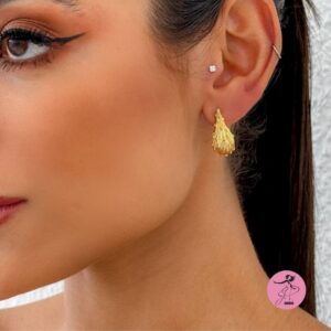 Brinco gota folheado a ouro 18k