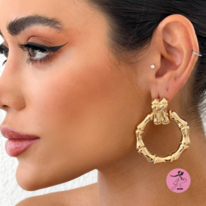 Brinco iris folheado a ouro  18k