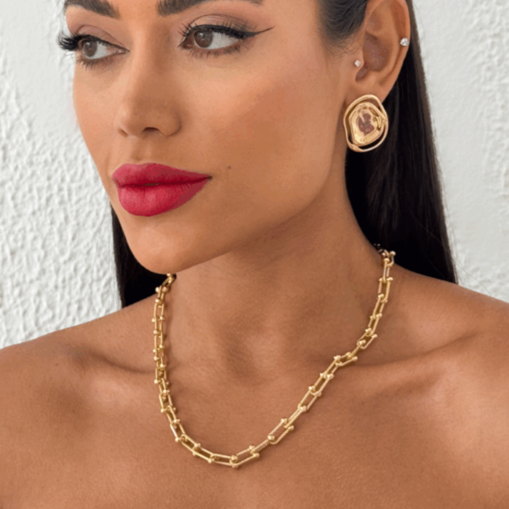 Colar Inspiração Grandes Marcas folheado a ouro 18k
